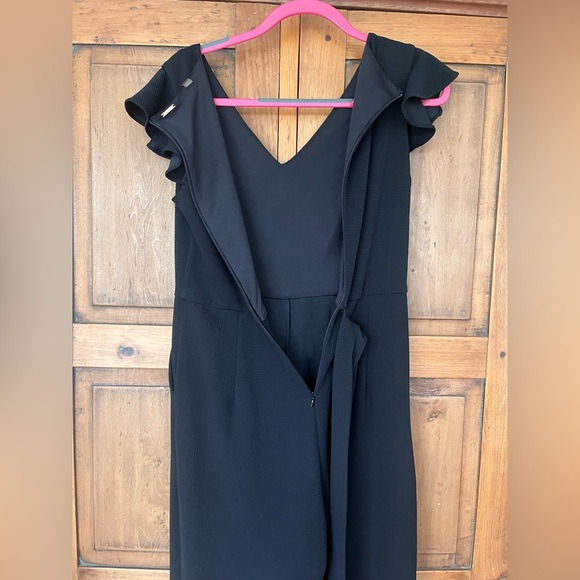 TAHARI Jumpsuit Dressy Formal Size 6 Wide Leg Black Sleeveless Crew Neck Pockets - Picture 9 of 9